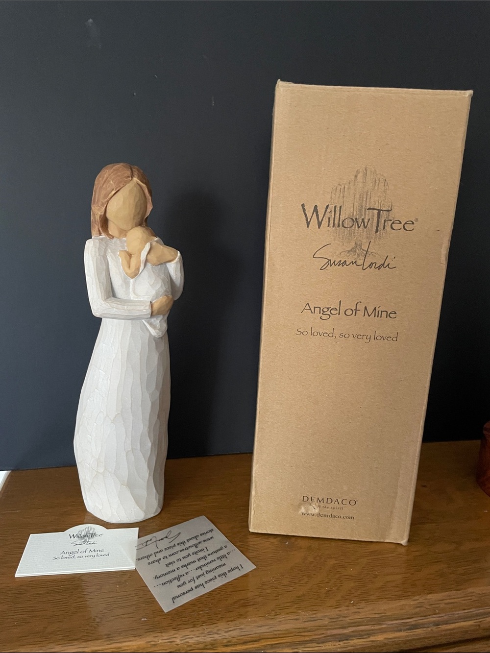 Willow Tree Angel of Mine Figurine - White and Brown